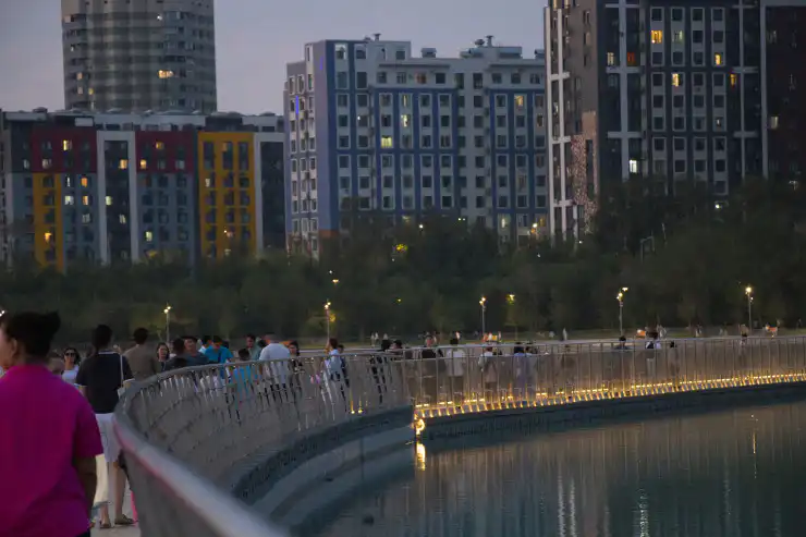 Понтонный мост на Сайране