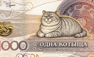 Казахстанцы предлагают оригинальный 1000 тенге с котиком: шутка, покорившая Казнет
